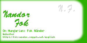 nandor fok business card